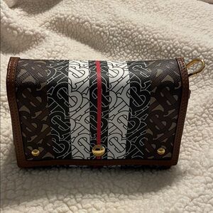 Burberry TB Brown and White Crossbody Bag